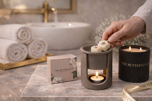 Luxury Wax Diffuser Gift Set — Candle • Burner • Wax Melts • Tea Lights