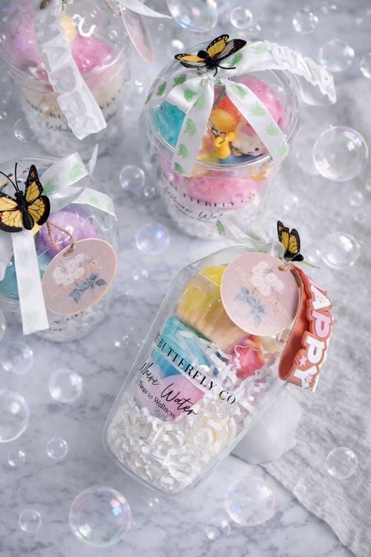 Mini bath bombs (4 Pieces + Toy Key Chain)