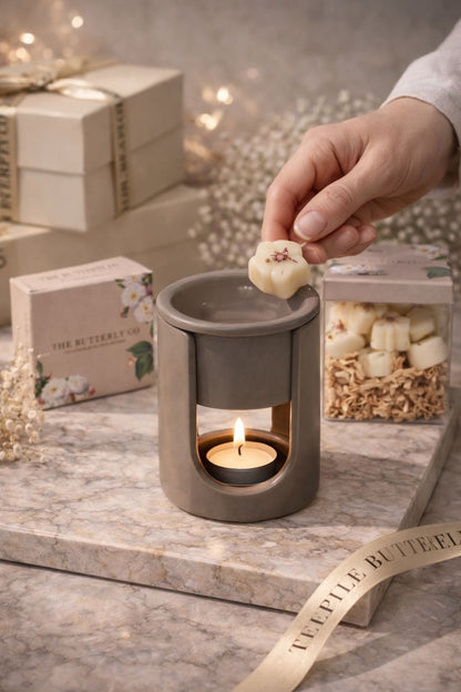 Luxury Wax Diffuser Gift Set — Candle • Burner • Wax Melts • Tea Lights