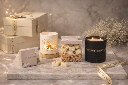 Luxury Wax Diffuser Gift Set — Candle • Burner • Wax Melts • Tea Lights