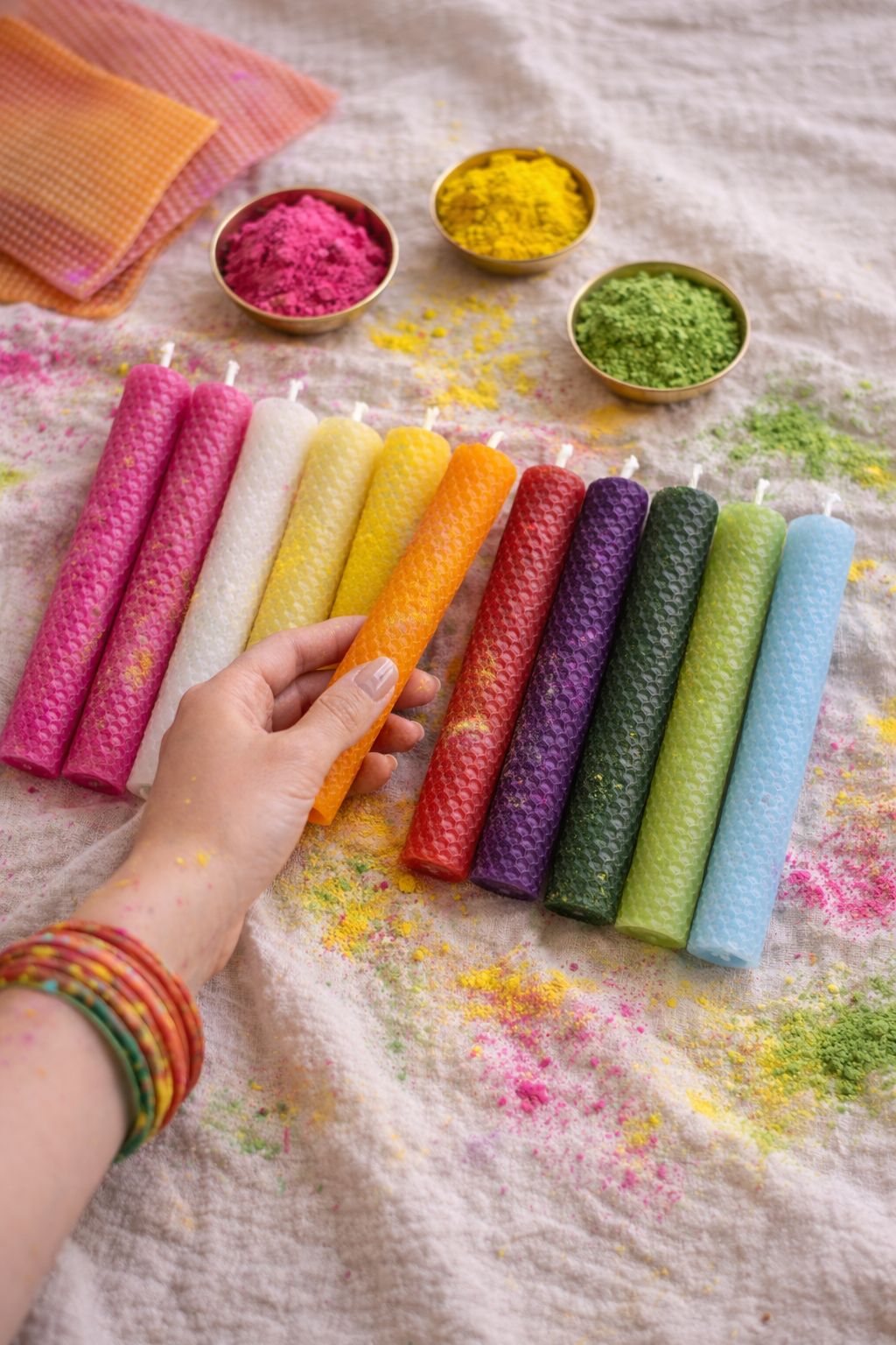 DIY Beeswax Candle Making Kit – 12 Colours