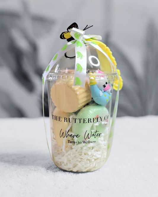 Mini bath bombs (4 Pieces + Toy Key Chain)